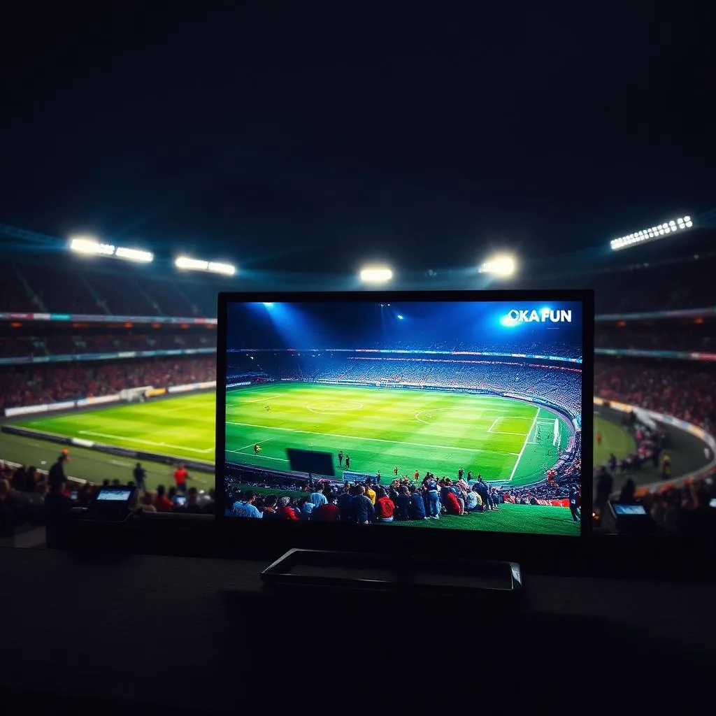 Smart TV transmitindo jogo de futebol ao vivo pelo HD Player